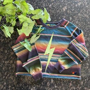 AVIATOR NATION SERAPE BOLT STITCH CROPPED CREW